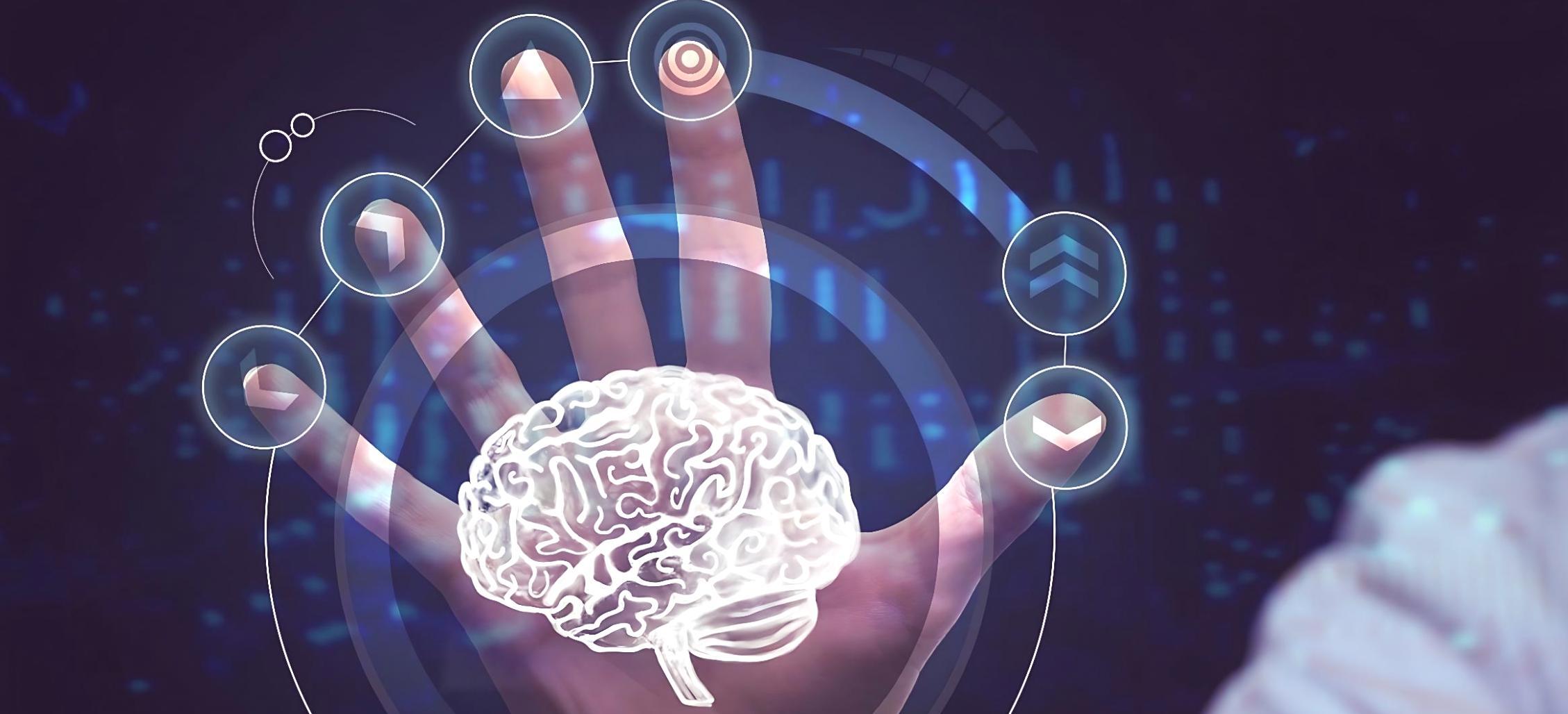 Digitale Kunstinstallation mit KI-generierten visuellen Elementen